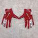 Nike Accessories | Nike Gloves Adult Red And White Vapor Jet Gloves Football Size Xl | Color: Red/White | Size: Xl