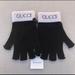 Gucci Accessories | Gucci Gg Fingerless Gloves In Black | Color: Black/White | Size: Os