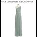 J. Crew Dresses | Kylie J.Crew Dress Long In Silk Chiffon. Size 6 | Color: Green | Size: 6