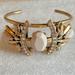 J. Crew Jewelry | J. Crew Gold Tone Rhinestone Cuff Bracelet Signed | Color: Cream/Gold | Size: Os