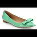 Kate Spade Shoes | Kate Spade Gabe Bow Flats | Color: Green | Size: 7.5