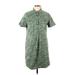 Vineyard Vines Casual Dress - Shift Collared Short sleeves: Green Print Dresses - Women's Size 12