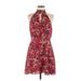 Parker Casual Dress: Red Floral Dresses - Women's Size Medium