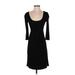 H&M Casual Dress - Sheath: Black Solid Dresses - Women's Size 4