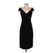 Adrianna Papell Casual Dress - Sheath: Black Dresses - Women's Size 4