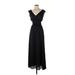 Banana Republic Casual Dress - Maxi: Black Dresses - New - Women's Size 4 Petite