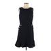 Ann Taylor LOFT Casual Dress - Fit & Flare: Blue Solid Dresses - Women's Size 8