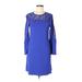 Cupio Casual Dress - Shift: Blue Dresses - Women's Size Medium