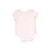Little Me Short Sleeve Onesie: Pink Jacquard Bottoms - Size 3 Month