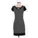 White House Black Market Cocktail Dress - Shift: Black Stripes Dresses - Women's Size X-Small