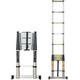 Telescoping Folding Ladder, Multi Purpose Climb Home Builders Loft Ladder Lightweight Aluminum Extension Tall Ladders Stepladder (Color : Silver, Size : 4.4m) surprise gift