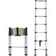 MCZY Aluminum Telescoping Ladder, Portable Folding Multi-Purpose Tall Ladder Single Straight Climb Ladder Stepladder (Color : Silver, Size : 5.8M) surprise gift