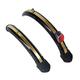 ELTOX Bike Mudguards,Cycle Mudguards 14 Inch Folding Bike Mudguard Fender 2PCS Front Rear Cycling Bike Mud Guard MTB Bicycle Wings With Rear Light Bike Accessories (Color : V brake black gold)