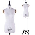 Sewing Mannequins Female Dress Forms, White Women Dummy Dressmakers Fashion Students Mannequin Display Bust with Wheels (Color : White, Size : S-Model 82) wwyy