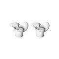 Georg Jensen Bloom Botanica Tea Light Candle Holder Set in Silver - Mirror Polished Stainless Steel - Pack of 2