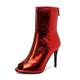 HROYL Peep Toe Heels for Women Dance High Heel Open Toe Latin Dance Boots,DS-9676-00-Red-11-R,UK 3