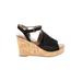 Franco Sarto Wedges: Black Solid Shoes - Women's Size 6 1/2