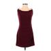 Laundry by Shelli Segal Cocktail Dress - Sheath: Burgundy Solid Dresses - Women's Size 4