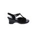 Munro American Sandals: Black Print Shoes - Women's Size 6 1/2 - Open Toe