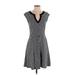 New York & Company Cocktail Dress - A-Line: Gray Hearts Dresses - Women's Size X-Small