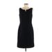 Talbots Casual Dress - Sheath: Black Solid Dresses - Women's Size 6