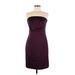 The Limited Cocktail Dress - Party Open Neckline Sleeveless: Burgundy Dresses - Women's Size 8