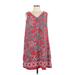 Apt. 9 Casual Dress - Shift V Neck Sleeveless: Red Dresses - Women's Size X-Large