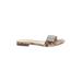 Raphaella Booz Sandals: Slide Chunky Heel Bohemian Silver Shoes - Women's Size 37 - Open Toe