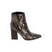 Nine West Ankle Boots: Brown Snake Print Shoes - Women's Size 7