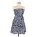 American Eagle Outfitters Casual Dress - Mini Open Neckline Sleeveless: Blue Dresses - Women's Size 8