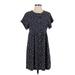 Madewell Casual Dress - Mini Crew Neck Short Sleeve: Blue Dresses - New - Women's Size 2X-Small