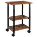 3-Tier Industrial Under Desk Printer Cart - 15.7'' x 19.1''x 29.9''