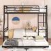 [Save Space or Split Into 2 Beds] Full XL Over Queen Metal Bunk Bed with Trundle