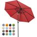 9ft Patio Market Outdoor Table Umbrella with Push Button Tilt and Crank,with Sturdy Pole&Fade resistant canopy