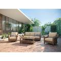 Winston Cayman Sofa & Stationary Lounge Chair 4 Piece Rattan Seating Group w/ Sunbrella Cushions Synthetic Wicker/All - Weather Wicker/Wicker/Rattan | Outdoor Furniture | Wayfair