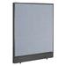 Global Industrial Interion Non-Electric Gray Office Partition Panel w/ Raceway in Gray/Blue | 46 H x 36 W x 1.75 D in | Wayfair 240224NBL