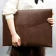 PU Leather Document Bag A3 Drawing Paper File Organizer Document Holder Leather File Bag Quality