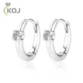 KOJ Shiny Moissanite Earrings 925 Silver 0.2 CT Moissanite Earrings Simple Engagement High Jewelry