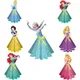 Disney Six Princess table Happy Birthday Party Decorations Baby Shower Princess Desktop decor Happy