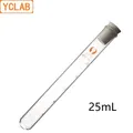 YCLAB-Tube à essai en verre avec graduation caoutchouc ou gel de pton bouchon haute température