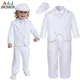 Vêtements Baptême Garçon Ensemble De Blanc Pour Bébé Avec Chapeau Robe Fête D'Anniversaire Mariage