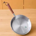 12/16cm 304 Stainless Steel Frying Pan Durable Nonstick Omelette Pan Professional Wooden Handle
