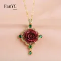 Natural 925 Silver Inlaid Purple Gold Sand Rose Pendant Cinnabar Buddha Male Gourd Women's Necklace