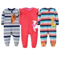 2024 Baby Pajamas Fleece Newborn Girls Warm Romper Deer Winter Underwear One Piece Overalls Boys