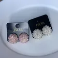 Boucles d'oreilles bohème pour femmes bijoux ethniques en résine en boule de cristal ronde faits