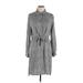 Max Studio Casual Dress - Shirtdress Collared 3/4 sleeves: Gray Dresses - New - Women's Size Large