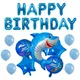 Disney Shark Crab Dolphin Sea Lion Animal Aluminum Film Balloon Set Baby Birthday Party Decoration