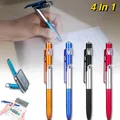 LED Pen Light 4 In 1 Multifunction Ballpoint with Phone Fold Holder Night Read Writing Pencil