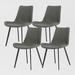 Musem Fabric Side Chair Upholstered/Metal in Gray | 33.46 H x 20.47 W x 18.11 D in | Wayfair CR041AHV2