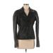 Blank NYC Faux Leather Jacket: Short Black Print Jackets & Outerwear - Women's Size Medium